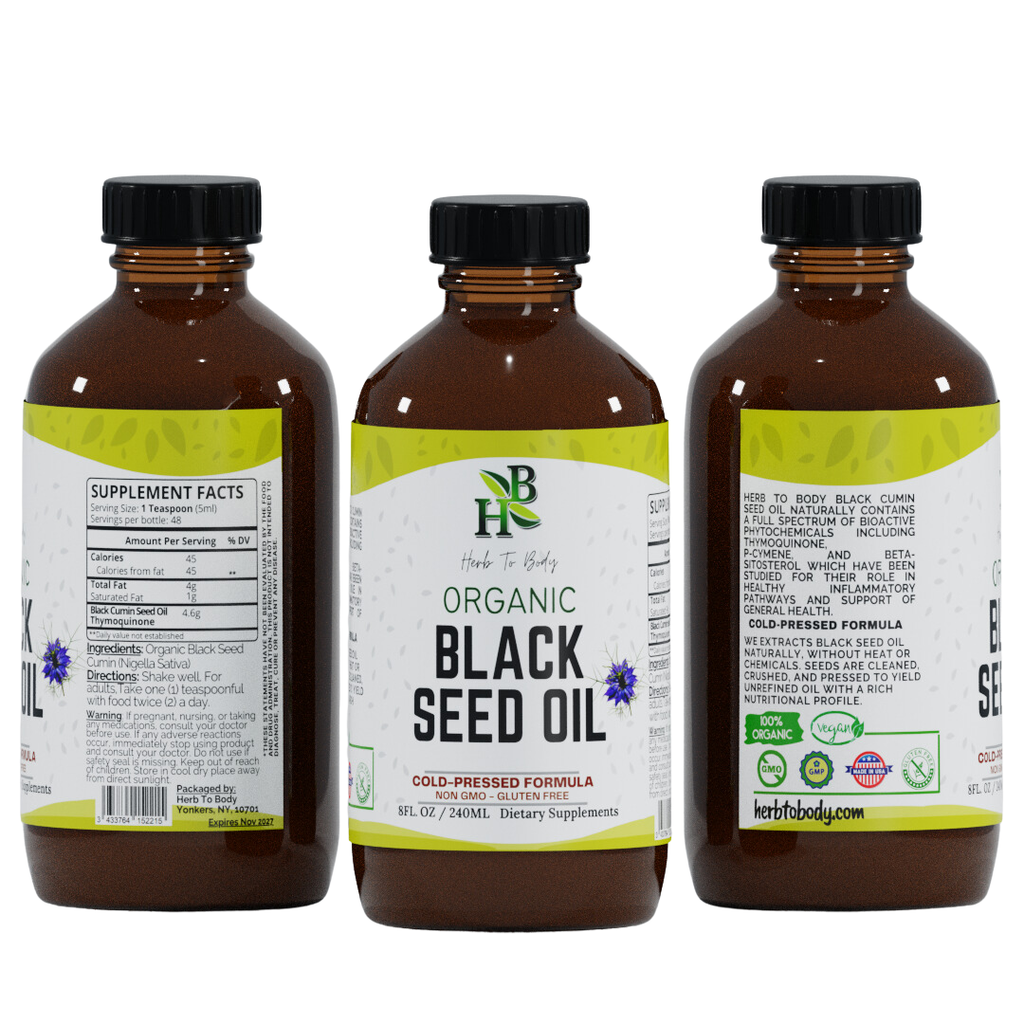 Organic Black Seed Oil (Cold-Pressed) - Bulk Wholesale Sizes: 2oz