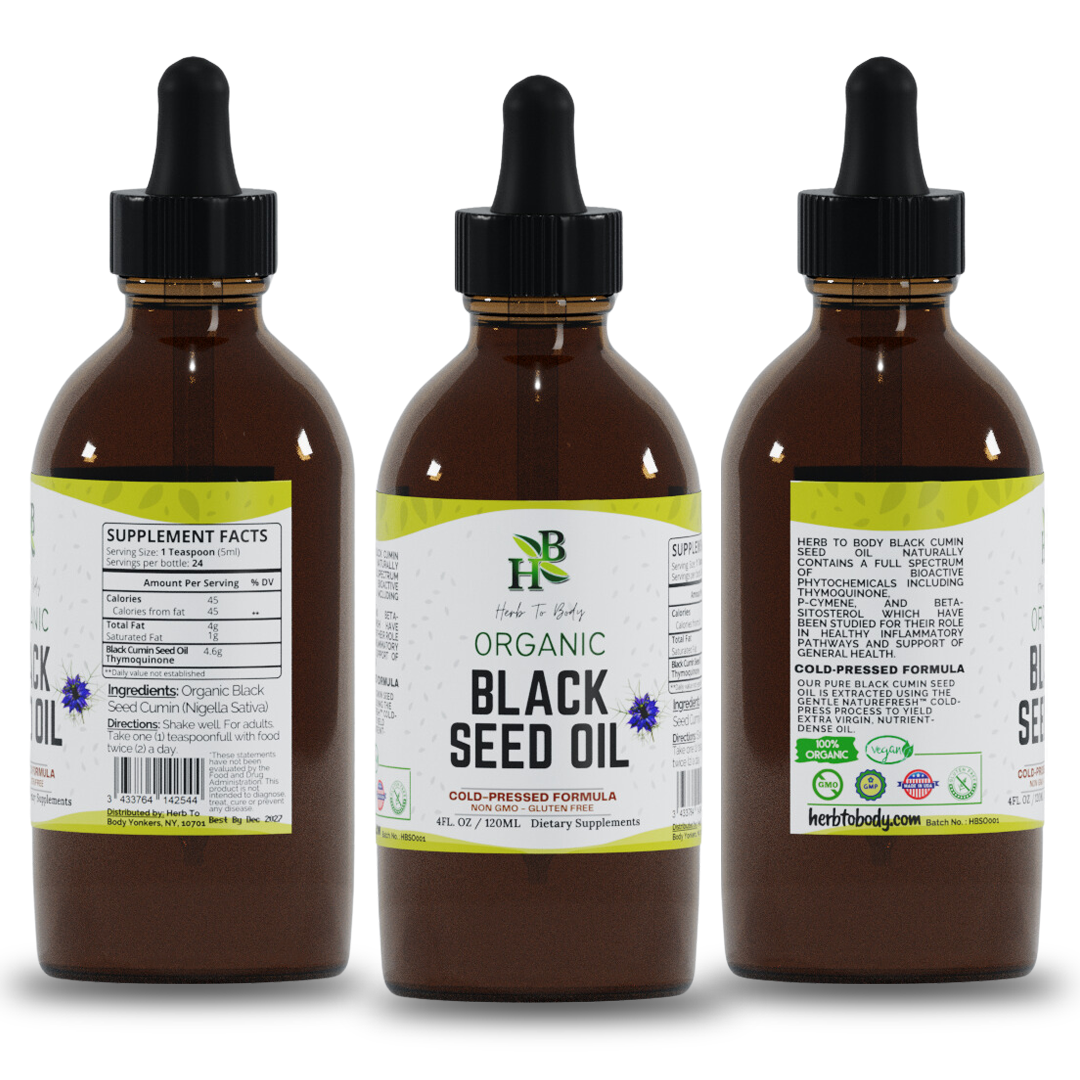 Organic Black Seed Oil (Cold-Pressed) - Bulk Wholesale Sizes: 2oz