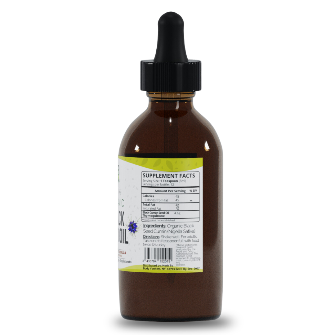 Organic Black Seed Oil (Cold-Pressed) - Bulk Wholesale Sizes: 16oz