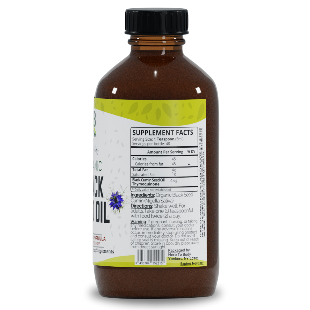 Organic Black Seed Oil (Cold-Pressed) - Bulk Wholesale Sizes: 2oz