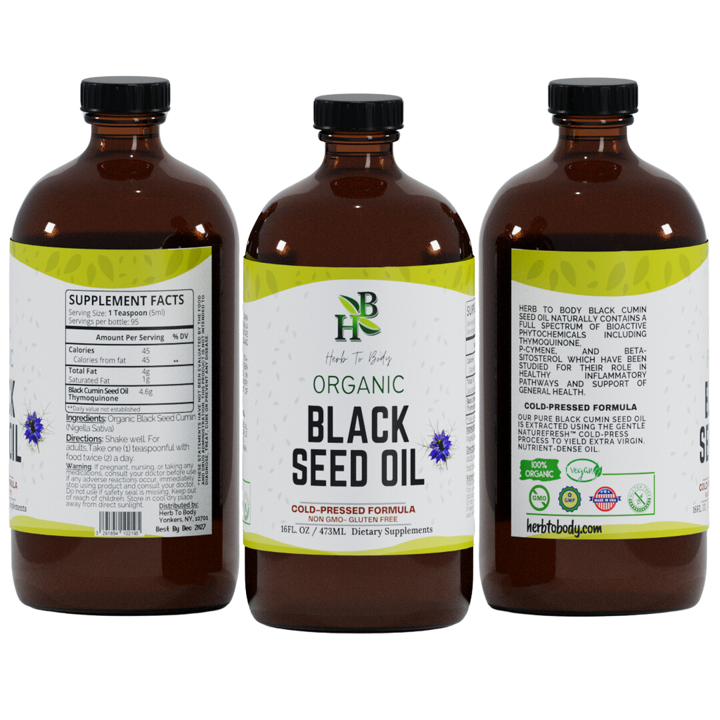 Organic Black Seed Oil (Cold-Pressed) - Bulk Wholesale Sizes: 2oz