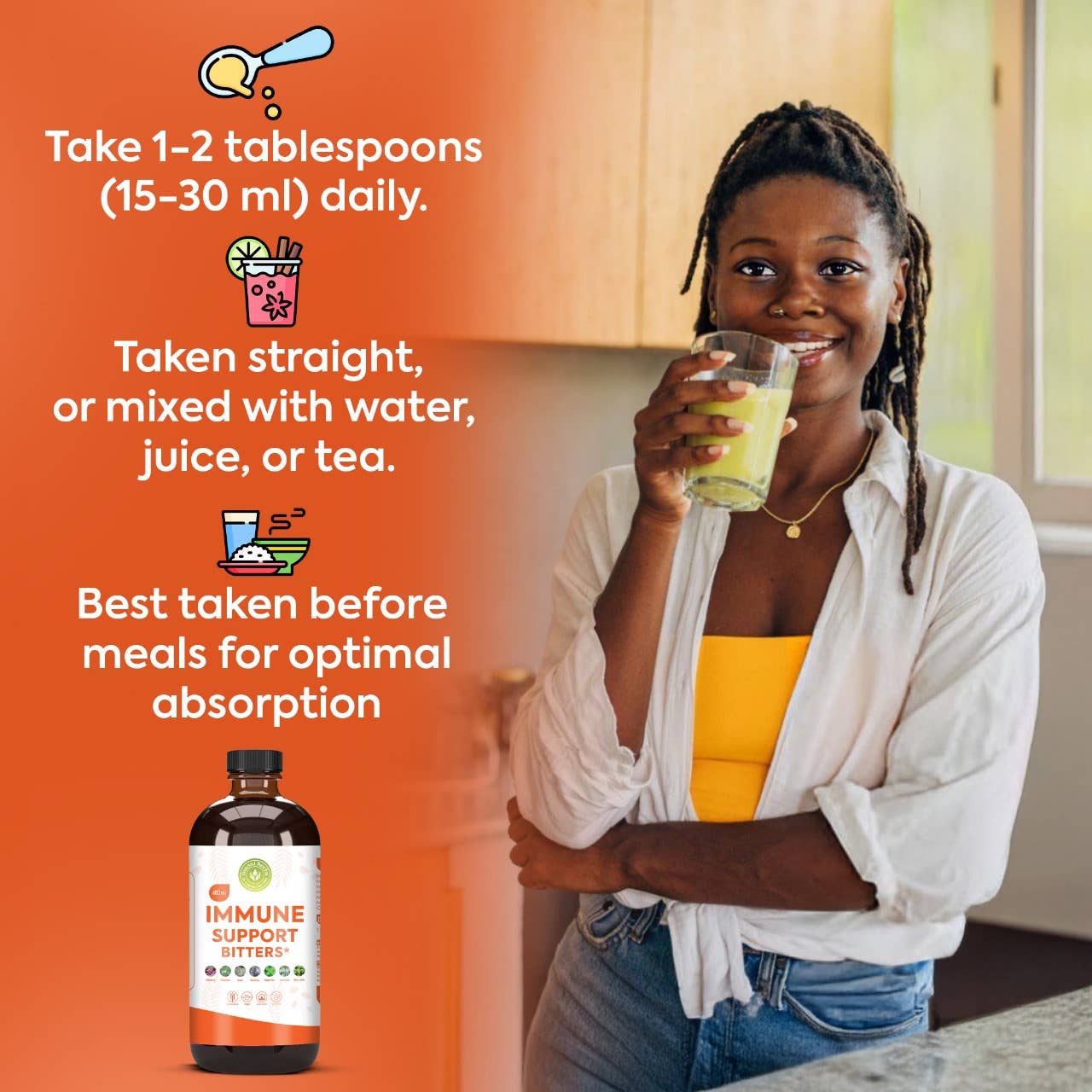 Immune Support living bitters 480mls