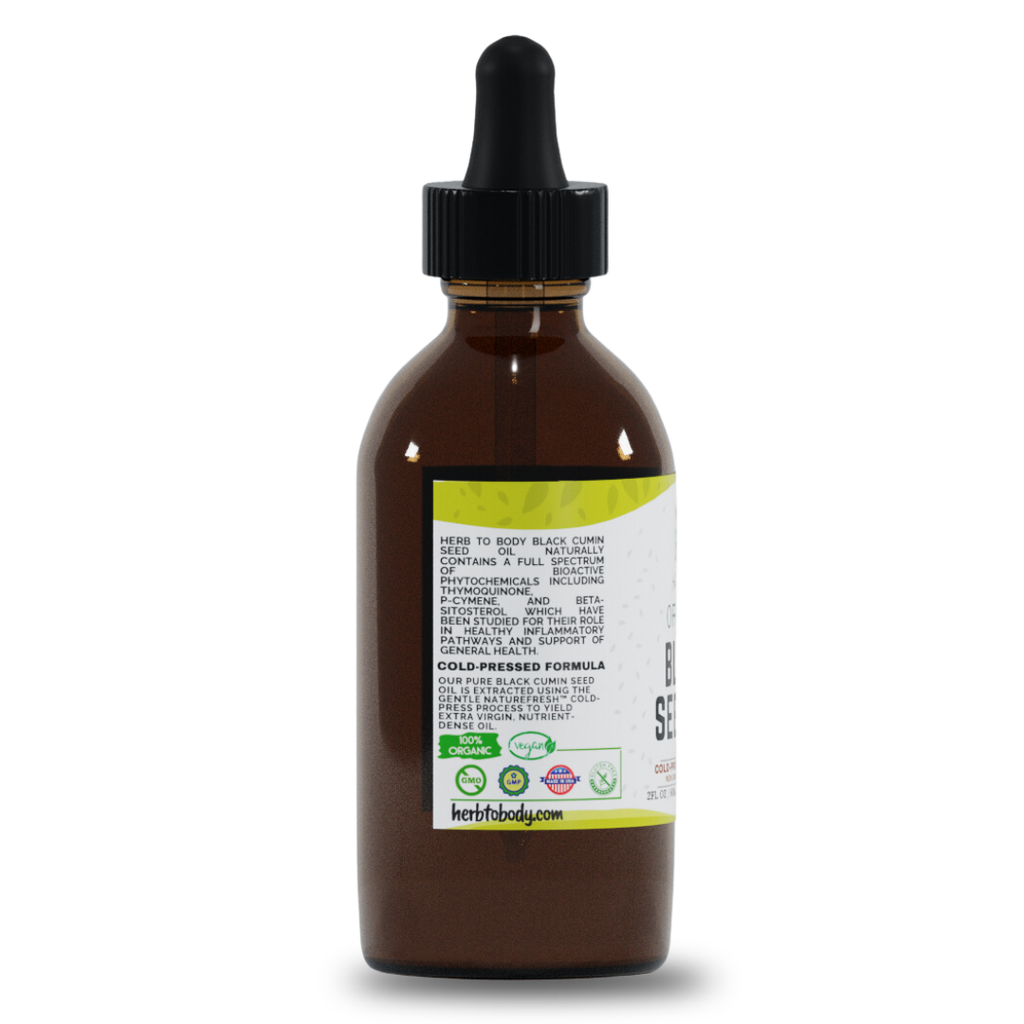 Organic Black Seed Oil (Cold-Pressed) - Bulk Wholesale Sizes: 16oz