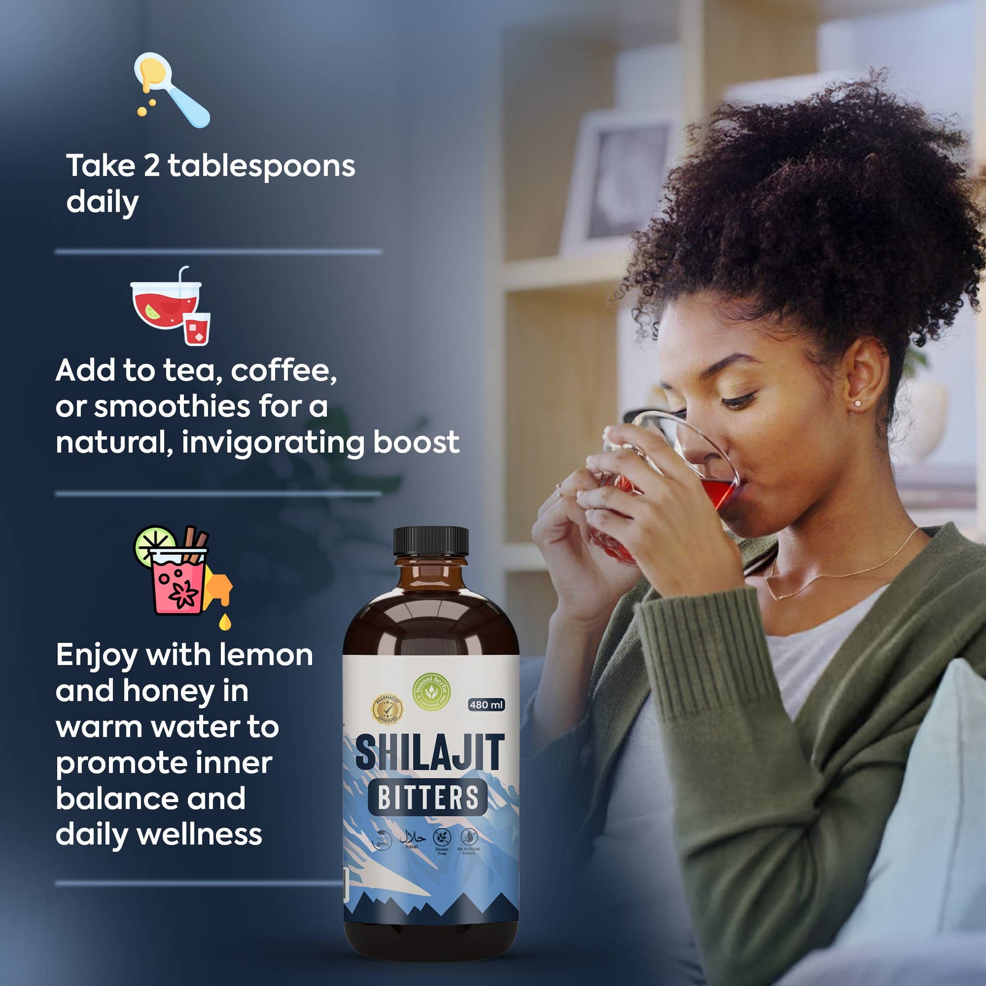 Shilajit Living Bitters 480 mls