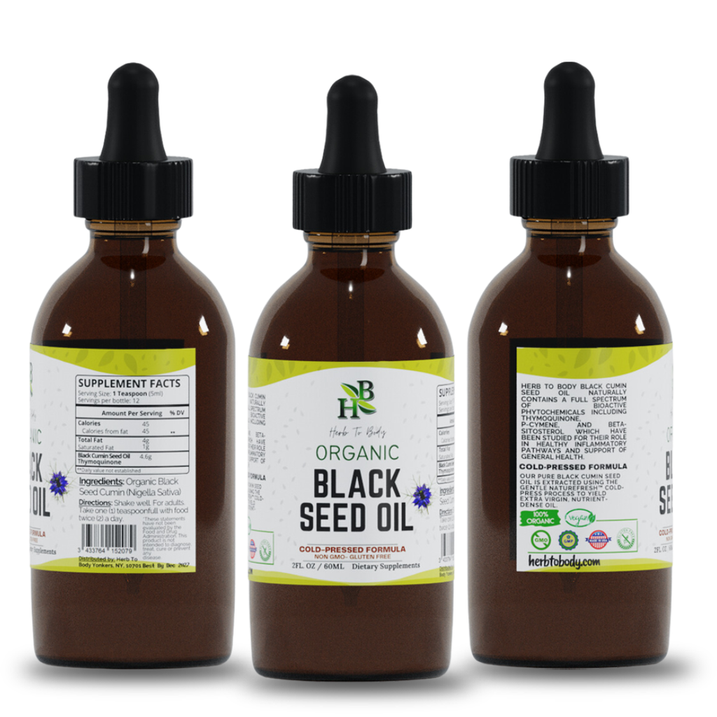 Organic Black Seed Oil (Cold-Pressed) - Bulk Wholesale Sizes: 2oz