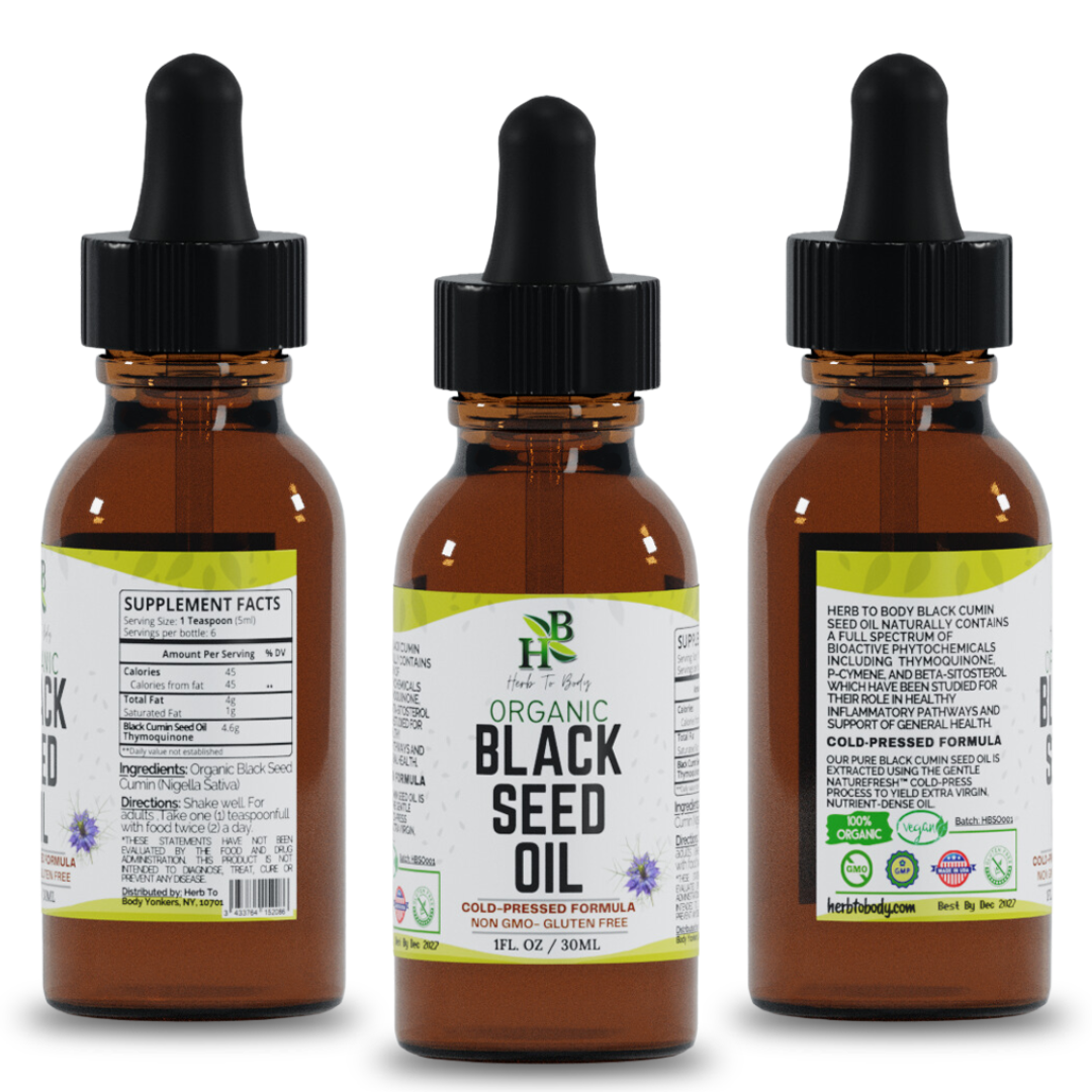 Organic Black Seed Oil (Cold-Pressed) - Bulk Wholesale Sizes: 2oz